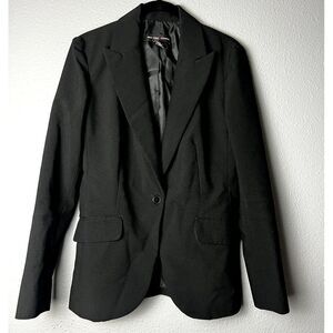 New York & Company Womens‎ Black Stretch Blazer One Button Size 4 Jacket Capsule